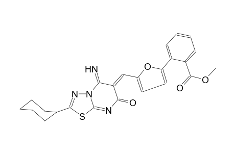 benzoic acid, 2-[5-[(Z)-(2-cyclohexyl-5-imino-7-oxo-5H-[1,3,4]thiadiazolo[3,2-a]pyrimidin-6(7H)-ylidene)methyl]-2-furanyl]-, methyl ester