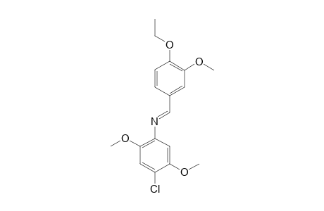 4-chloro-2,5-dimethoxy-N-(4-ethoxy-3-methoxybenzylidene)aniline