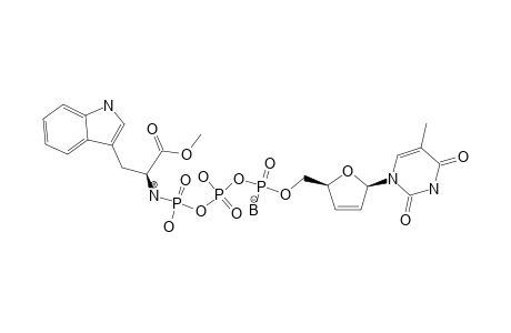 R(P)-STAVUDINE-5'-ALPHA-P-BORANO-GAMMA-P-N-L-TRYPTOPHANYL-OME-TRIPHOSPHATE;R(P)-D4T-5'-ALPHA-P-BORANO-GAMMA-P-N-L-TRP-OME-TRIPHOSPHATE