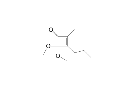 4,4-Dimethoxy-2-methyl-3-propyl-1-cyclobut-2-enone