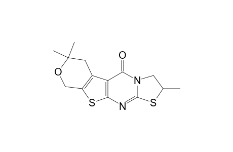 2,7,7-Trimethyl-2,3,6,9-tetrahydro-5H,7H-pyrano[4',3':4,5]thieno[2,3-d][1,3]thiazolo[3,2-a]pyrimidin-5-one