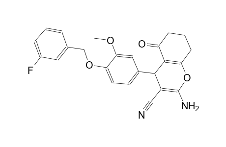 2-amino-4-{4-[(3-fluorobenzyl)oxy]-3-methoxyphenyl}-5-oxo-5,6,7,8-tetrahydro-4H-chromene-3-carbonitrile