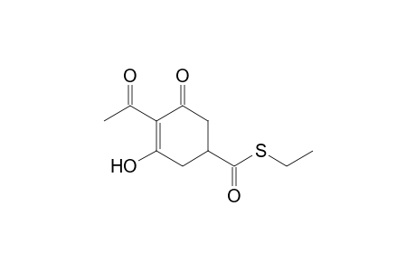 3-Cyclohexene-1-carbothioic acid, 4-acetyl-3-hydroxy-5-oxo-, S-ethylester