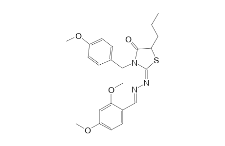 2,4-dimethoxybenzaldehyde [(2E)-3-(4-methoxybenzyl)-4-oxo-5-propyl-1,3-thiazolidin-2-ylidene]hydrazone