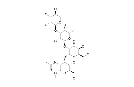 METHYL-O-ALPHA-L-RHAMNOPYRANOSYL-(1->3)-O-ALPHA-L-RHAMNOPYRANOSYL-(1->2)-0-ALPHA-D-GALACTOPYRANOSYL-(1,3)-2-ACETAMIDO-2-DEOXY-ALPHA-D-GLUCOPYRANOSIDE