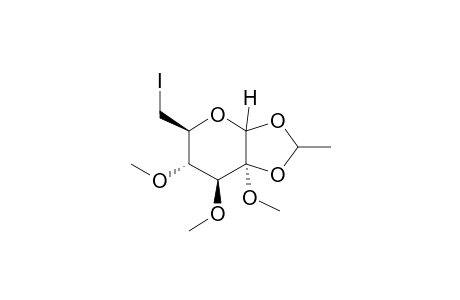 1,6-Dideoxy-1,1-ethylenedioxy-6-iodo-2,3,4-tri-O-methyl-D-glucopyranose