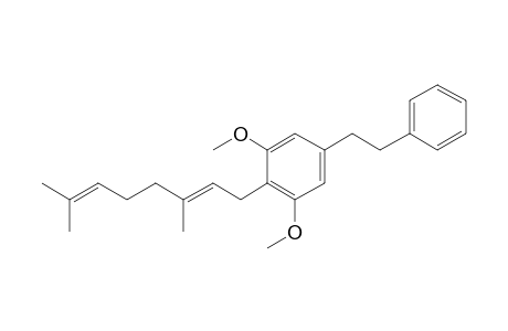 Phenol, 2-(3,7-dimethyl-2,6-octadienyl)-3-methoxy-5-(2-phenylethyl)-, (E)-, methyl ether