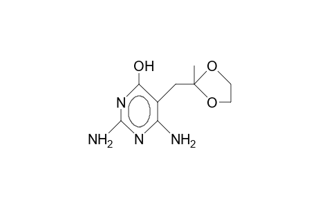 2,6-DIAMINO-5-[(2-METHYL-1,3-DIOXOLAN-2-YL)METHYL]-4-PYRIMIDINOL