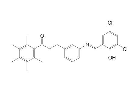 3-{m-[(3,5-Dichlorosalicylidene)amino]phenyl}-2',3',4',5',6'-pentamethylpropiophenone