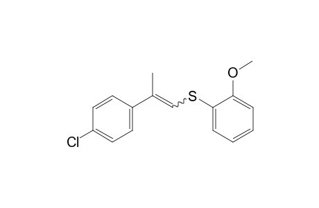 (2-(4-Chlorophenyl)prop-1-en-1-yl)(2-methoxyphenyl)sulfane