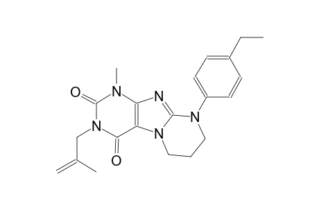 9-(4-ethylphenyl)-1-methyl-3-(2-methyl-2-propenyl)-6,7,8,9-tetrahydropyrimido[2,1-f]purine-2,4(1H,3H)-dione