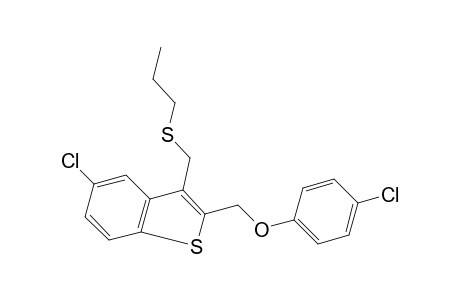 5-chloro-2-[(p-chlorophenoxy)methyl]-3-[(propylthio)methyl]benzo[b]thiophene