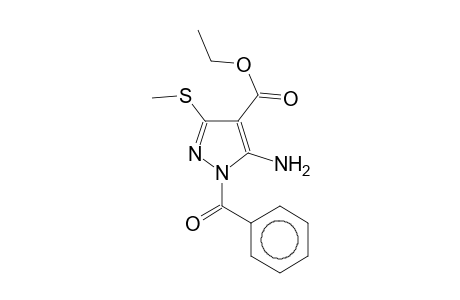 5-Amino-1-benzoyl-3-methylsulfanyl-1H-pyrazole-4-carboxylic acid ethyl ester