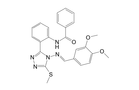 N-[2-[4-[(E)-(3,4-dimethoxyphenyl)methyleneamino]-5-methylsulfanyl-1,2,4-triazol-3-yl]phenyl]benzamide