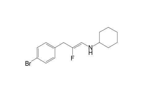 (Z)-N-Cyclohexyl-3-[4-bromophenyl]-2-fluoro-propenamine