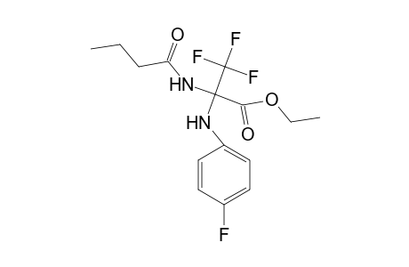 Ethyl 2-butyramido-3,3,3-trifluoro-2-(4-fluoroanilino)propionate