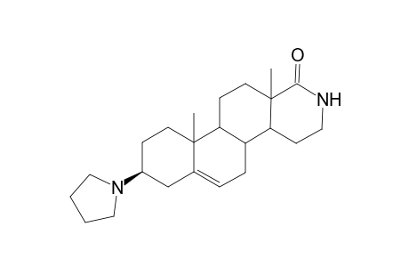 3.beta.-Pyrrolidino-17-aza-D-homoandrost-5-en-17a-one