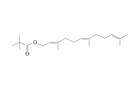 Propanoic acid, 2,2-dimethyl-, [(E,E)-3,7,11-trimethyl-2,6,10-dodecatrien-1-yl] ester