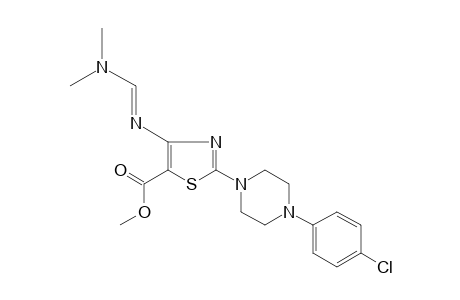 2-[4-(p-CHLOROPHENYL)-1-PIPERAZINYL]-4-{[(DIMETHYLAMINO)METHYLENE]AMINO}-5-THIAZOLECARBOXYLIC ACID, METHYL ESTER