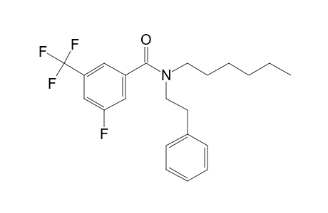 3-Fluoro-5-(trifluoromethyl)benzamide, N-(2-phenylethyl)-N-hexyl-