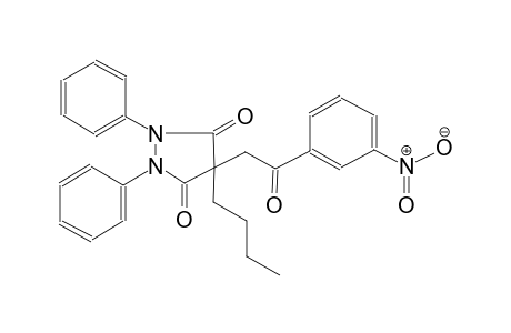 3,5-pyrazolidinedione, 4-butyl-4-[2-(3-nitrophenyl)-2-oxoethyl]-1,2-diphenyl-