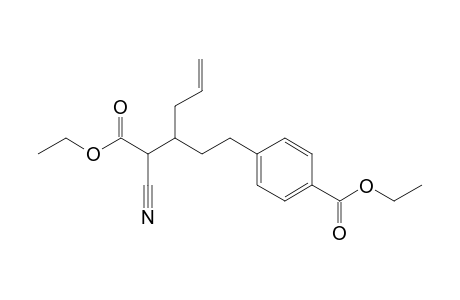 4-[3-(1-Cyano-2-ethoxy-2-keto-ethyl)hex-5-enyl]benzoic acid ethyl ester