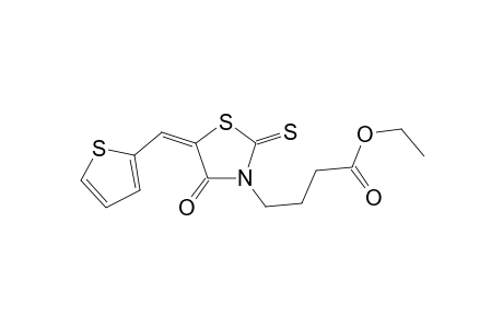 3-thiazolidinebutanoic acid, 4-oxo-5-(2-thienylmethylene)-2-thioxo-, ethyl ester, (5E)-