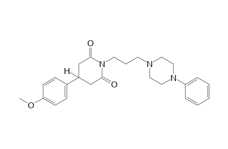 3-(p-methoxyphenyl)-N-[3-(4-phenyl-1-piperazinyl)propyl]glutarimide