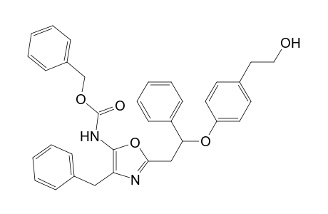 2-[2-Phenyl-2-[4-(.beta.-hydroxyethyl)phenoxy]ethyl]-4-benzyl-5-[(carbobenzyloxy)amino]oxazole