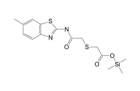 [(6-Methyl-benzothiazol-2-ylcarbomyl)methylsulfanyl]acetic acid, trimethylsilyl ester