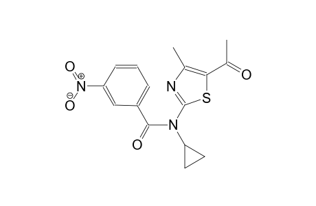 N-(5-acetyl-4-methyl-1,3-thiazol-2-yl)-N-cyclopropyl-3-nitrobenzamide