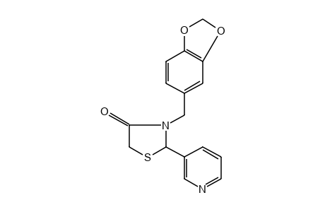 3-piperonyl-2-(3-pyridyl)-4-thiazolidinone