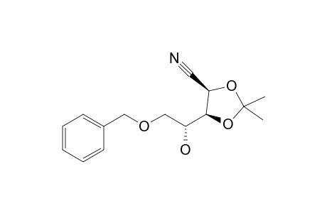 (4R,5S)-2,2-dimethyl-5-[(1R)-1-oxidanyl-2-phenylmethoxy-ethyl]-1,3-dioxolane-4-carbonitrile