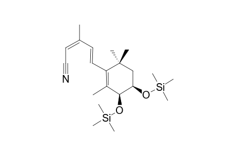 (-)-(3'R,4'S)-5-(3',4'-BIS-[(TRIMETHYLSILYL)-OXY]-2',6',6'-TRIMETHYLCYCLOHEX-1'-ENYL)-3-METHYLPENTA-2,4-DIENENITRILE