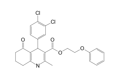 2-Phenoxyethyl 4-(3,4-dichlorophenyl)-2-methyl-5-oxidanylidene-4,6,7,8-tetrahydro-1H-quinoline-3-carboxylate