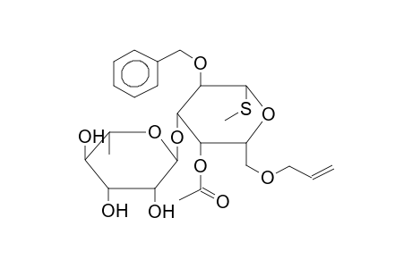 METHYL 6-O-ALLYL-4-O-ACETYL-2-O-BENZYL-3-O-(ALPHA-L-RHAMNOPYRANOSYL)-1-THIO-BETA-D-GALACTOPYRANOSIDE