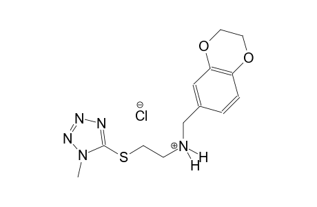 1,4-benzodioxin-6-methanaminium, 2,3-dihydro-N-[2-[(1-methyl-1H-tetrazol-5-yl)thio]ethyl]-, chloride