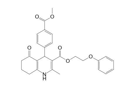 2-Phenoxyethyl 4-(4-methoxycarbonylphenyl)-2-methyl-5-oxidanylidene-4,6,7,8-tetrahydro-1H-quinoline-3-carboxylate