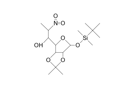 Dimethyl-tert-butylsilyl-6,7-dideoxy-2,3-O-isopropylidene-6-nitro-heptofuranoside