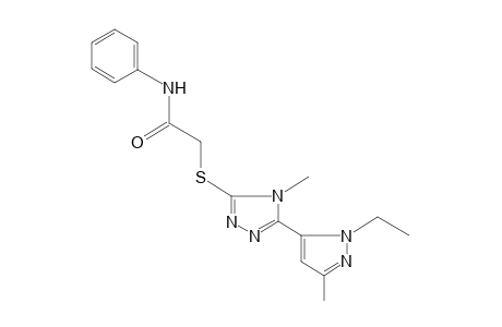 2-{[5-(1-ethyl-3-methylpyrazol-5-yl)-4-methyl-4H-1,2,4-triazol-3-yl]thio}acetanilide