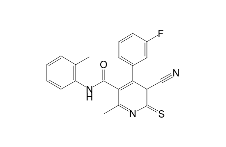 Pyridine-3-carboxamide, 5,6-dihydro-5-cyano-4-(3-fluorophenyl)-2-methyl-N-(2-methylphenyl)-6-thioxo-