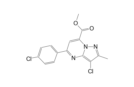 pyrazolo[1,5-a]pyrimidine-7-carboxylic acid, 3-chloro-5-(4-chlorophenyl)-2-methyl-, methyl ester