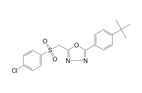 2-(p-tert-butylphenyl)-5-{[(p-chlorophenyl)sulfonyl]methyl}-1,3,4-oxadiazole