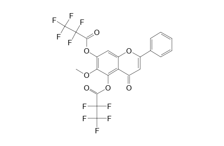 Oroxylin A, bis(pentafluoropropionate)