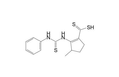 Dithio-3-methyl-2-(3-phenyl-2-thioureido)-1-cyclopenten-1-carboxylic acid