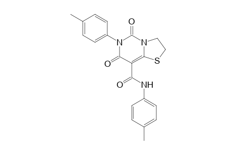 5,7-dioxo-2,3,6,7-tetrahydro-6-p-tolyl-5H-thiazolo[3,2-c]pyrimidine-8-carboxy-p-toluidide