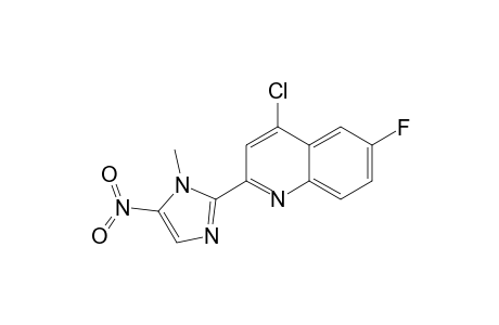 4-Chloranyl-6-fluoranyl-2-(1-methyl-5-nitro-imidazol-2-yl)quinoline