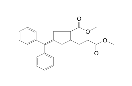 Cyclopentanecarboxylic acid, 2-[2-(methoxycarbonyl)ethyl]-4-diphenylmethylene-, methyl ester