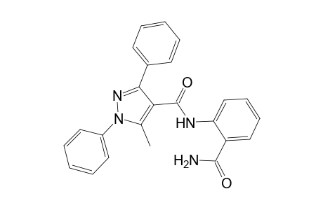 N-[2-(aminocarbonyl)phenyl]-5-methyl-1,3-diphenyl-1H-pyrazole-4-carboxamide