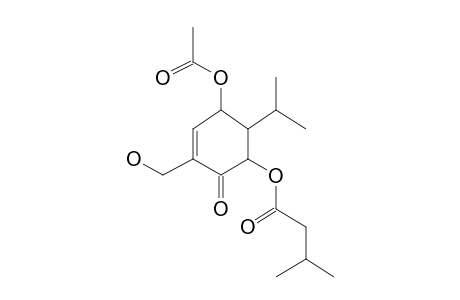 [5-Acetyloxy-3-(hydroxymethyl)-2-oxo-6-propan-2-ylcyclohex-3-en-1-yl] 3-methylbutanoate